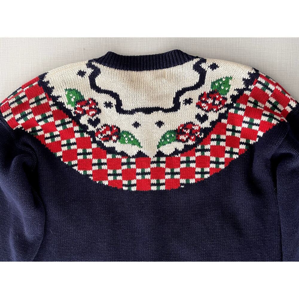 The Eagle's Eye L Americana Cardigan Sweater 90s Vintage Patriotic 4th of July - Picture 10 of 12